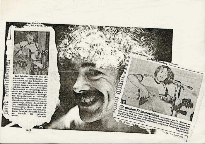 Dave Keir &ndash; collage of German newspaper review cuttings, c. 1977 